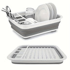 Compact And Collapsible Kitchen Hanger, Versatile Foldable Draining Basket, Various Tableware Organization, RV Furniture - Space-Saving Folding Storage.