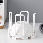 1pc Adjustable Plastic Kitchen Dish Rack, Detachable\u002FRetractable, Space-Saving, Moisture-Proof Plate and Bowl Storage Organizer, 5.83in*5.51in