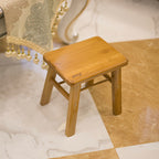 Multifunctional Bamboo Stool - Non-Slip, Suitable for Shower, Flower Placement and Shoe Changing - Ideal Choice for Home, Living Room, Bedroom, Mini Plants, Rectangular Steps, Vanity Seat, Requires Hammer and Screwdriver Installation (Tools Not Included)