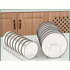 Stainless Steel Dish Drying Rack - Rust-Proof Space-Saving Kitchen Organizer with Plate & Utensil Drainer, Multi-Purpose Countertop Storage for Plates, Bowls, Cups, Pots & Pans, Utensil Holder, Dish Drying Rack for Kitchen Counter