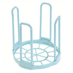 Space-Saving Kitchen Organizer - Durable Plastic Dish Rack with Drainage, Multi-Layer Storage for Bowls & Plates, Easy Clean Design in Fresh Colors