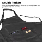1pc, Apron Cooking Clothes Fashionable New Fabric Chefs Uniform Breathable Kitchen Cooking Household Adult Oil Resistant Work All Seasons Catering Filipina Food Service Clothe Gardening Painting, Baking with Ldeal for Holidays Christmas Halloween