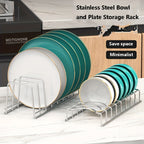 Space-Saving Stainless Steel Dish Drying Rack with Utensil Holder - 11.5\