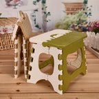 Portable Foldable Plastic Step Stool - Lightweight Durable Green Step Stool for Youngsters Adults, Indoor Outdoor Use, Compact Foldable Design with Ergonomic Handles, Portable Step Stool | Foldable Stool | Durable Plastic Stool