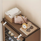 Multi-Layer Canvas Shoe Organizer with Lid - Detachable, Dustproof Boot Storage Cabinet for Home Organization, Shoe Rack, Independent