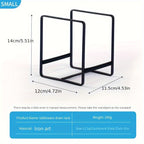 Space-Saving Iron Dish Rack - Black, Rust-Resistant Kitchen Organizer for Plates & Bowls, Countertop Storage Solution