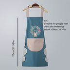 One Kitchen Apron Featuring a Hand Wipe Pocket - Ideal for Cooking, Gardening, And Home Tasks - Made from Durable PVC Material, Easy to Clean, And Requires No Batteries.