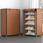 Multi-Layer Canvas Shoe Organizer with Lid - Detachable, Dustproof Boot Storage Cabinet for Home Organization, Shoe Rack, Independent
