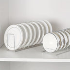 2pcs Stainless Steel Dish Rack for Kitchen - Multi-Tiered Plate and Bowl Organizer with Drainage, Space-Saving Countertop Storage for Dishes, Utensils, and Cookware, Dish Drying Rack