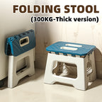 Blue Square Folding Stool, 661.39LB Thick Plastic, Portable & Lightweight, Expandable Storage, High Load-Bearing Capacity, No Battery Needed, for Outdoor Camping & Home Use