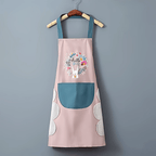 One Kitchen Apron Featuring a Hand Wipe Pocket - Ideal for Cooking, Gardening, And Home Tasks - Made from Durable PVC Material, Easy to Clean, And Requires No Batteries.