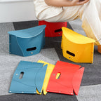 Collapsible Shoe Changing Chair Stool Outdoor Fishing Camping Yard Living Room Multifunctional Portable Hand Basket Folding Stool Portable Plastic Stool Strong and Durable