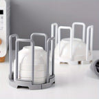 1pc Adjustable Plastic Kitchen Dish Rack, Detachable\u002FRetractable, Space-Saving, Moisture-Proof Plate and Bowl Storage Organizer, 5.83in*5.51in